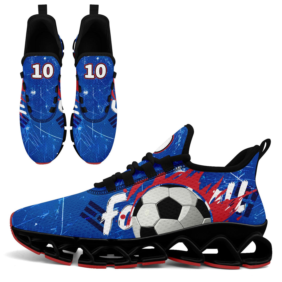 Custom South Korea 2026 World Cup Sneakers DIY Country Flag Running Shoes Lightweight Sport Shoes Gift for Football Fans Personalized Team Name and Logo FN003XD-F009063-3