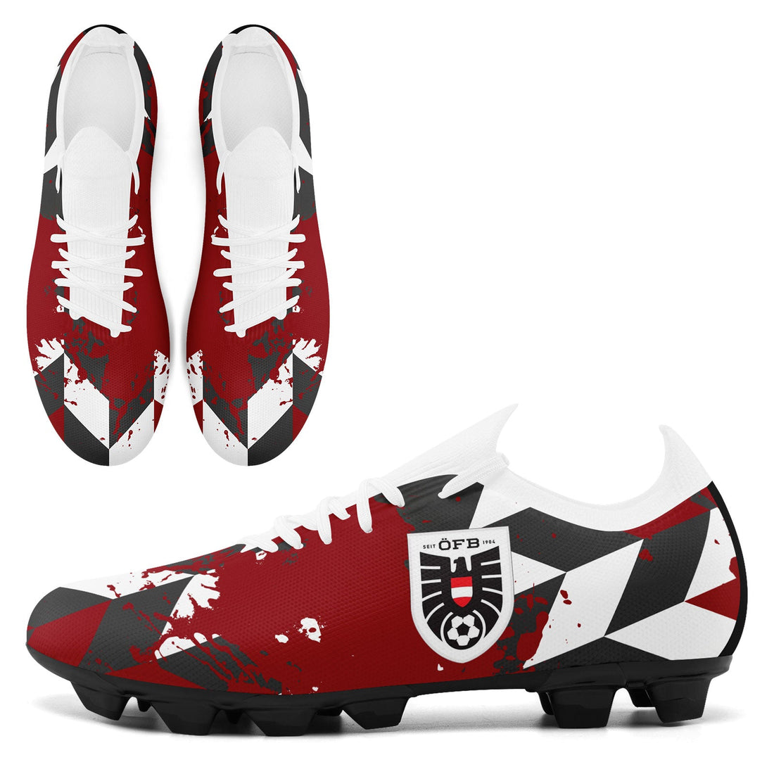 Custom Austria 2026 World Cup Sneakers DIY Country Flag Running Shoes Lightweight Sport Shoes Gift for Football Fans Personalized Team Name and Logo SC02-F020029-2