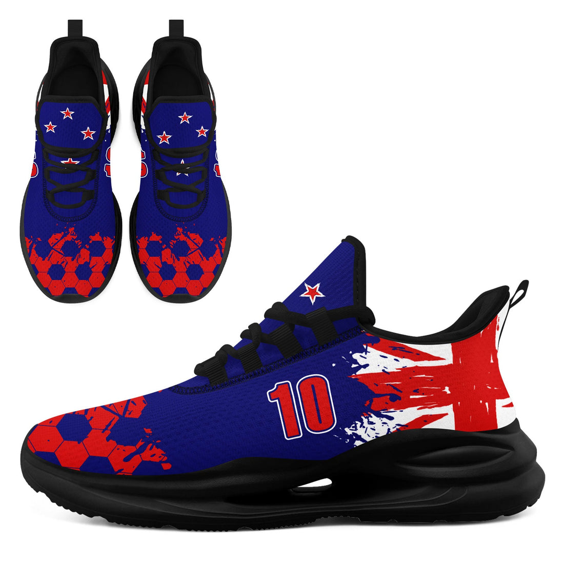 Custom 2026 World Cup New Zealand Sneakers DIY Country Flag Running Shoes Lightweight Sport Shoes Gift for Football Fans Personalized Team Name and Logo FN079-F027081-7