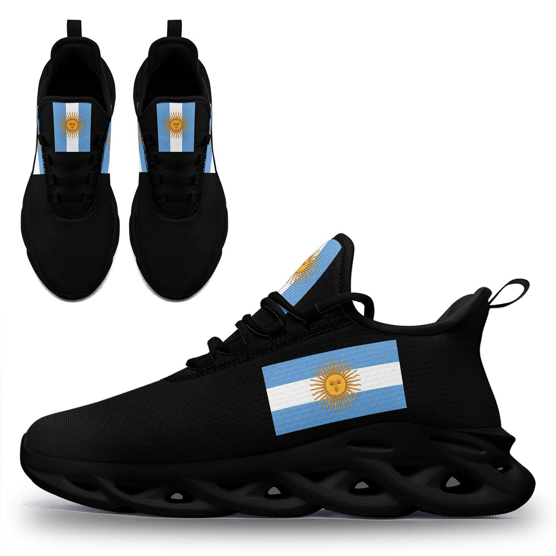 Custom 2026 World Cup Argentina Sneakers DIY Country Flag Running Shoes Lightweight Sport Shoes Gift for Football Fans Personalized Team Name and Logo FN027-F027044-4