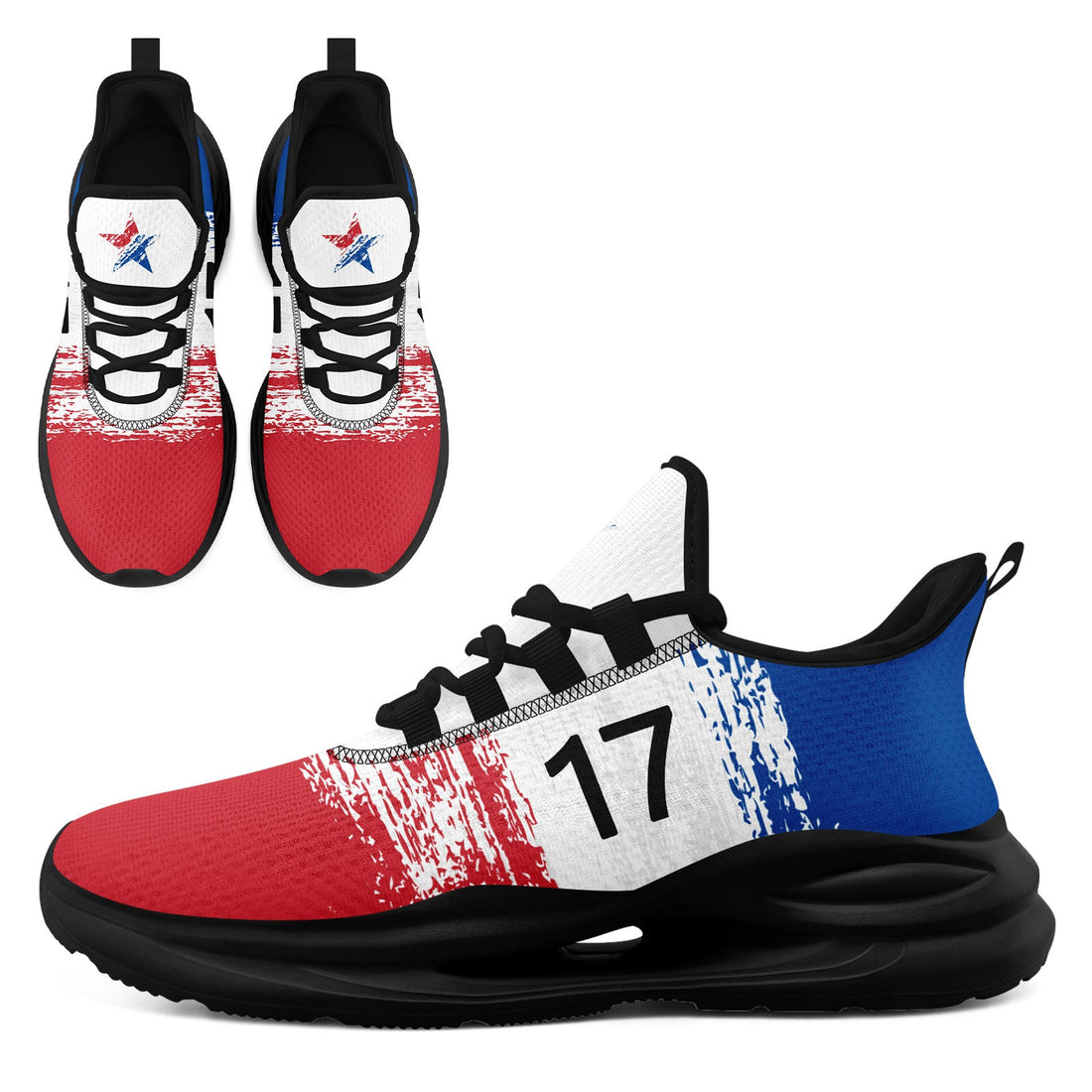 Custom South Korea 2026 World Cup Sneakers DIY Country Flag Running Shoes Lightweight Sport Shoes Gift for Football Fans Personalized Team Name and Logo FN079-F009118-6