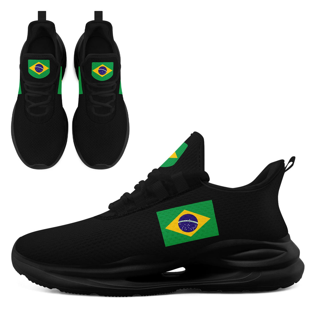 Custom 2026 World Cup Brazil Sneakers DIY Country Flag Running Shoes Lightweight Sport Shoes Gift for Football Fans Personalized Team Name and Logo FN079-F027049-3