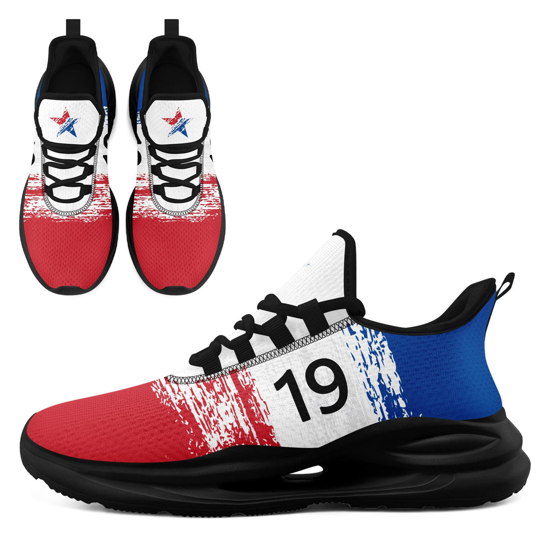 Custom South Korea 2026 World Cup Sneakers DIY Country Flag Running Shoes Lightweight Sport Shoes Gift for Football Fans Personalized Team Name and Logo FN079-F009118-4
