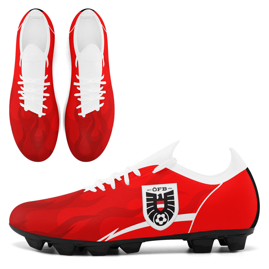 Custom Austria 2026 World Cup Sneakers DIY Country Flag Running Shoes Lightweight Sport Shoes Gift for Football Fans Personalized Team Name and Logo SC02-F020029-5