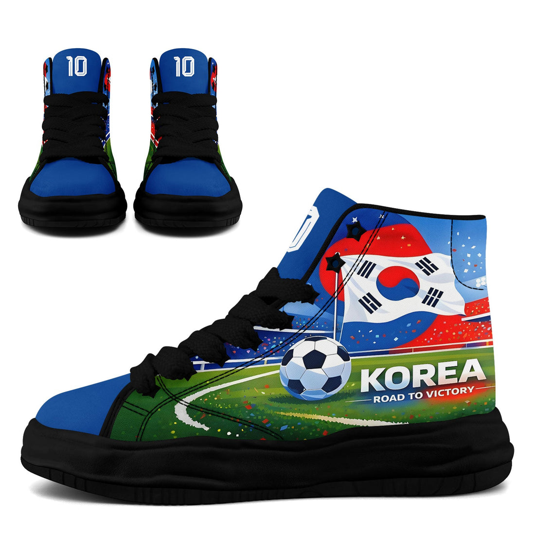 Custom South Korea 2026 World Cup Sneakers DIY Country Flag Running Shoes Lightweight Sport Shoes Gift for Football Fans Personalized Team Name and Logo FN039-F009106-4