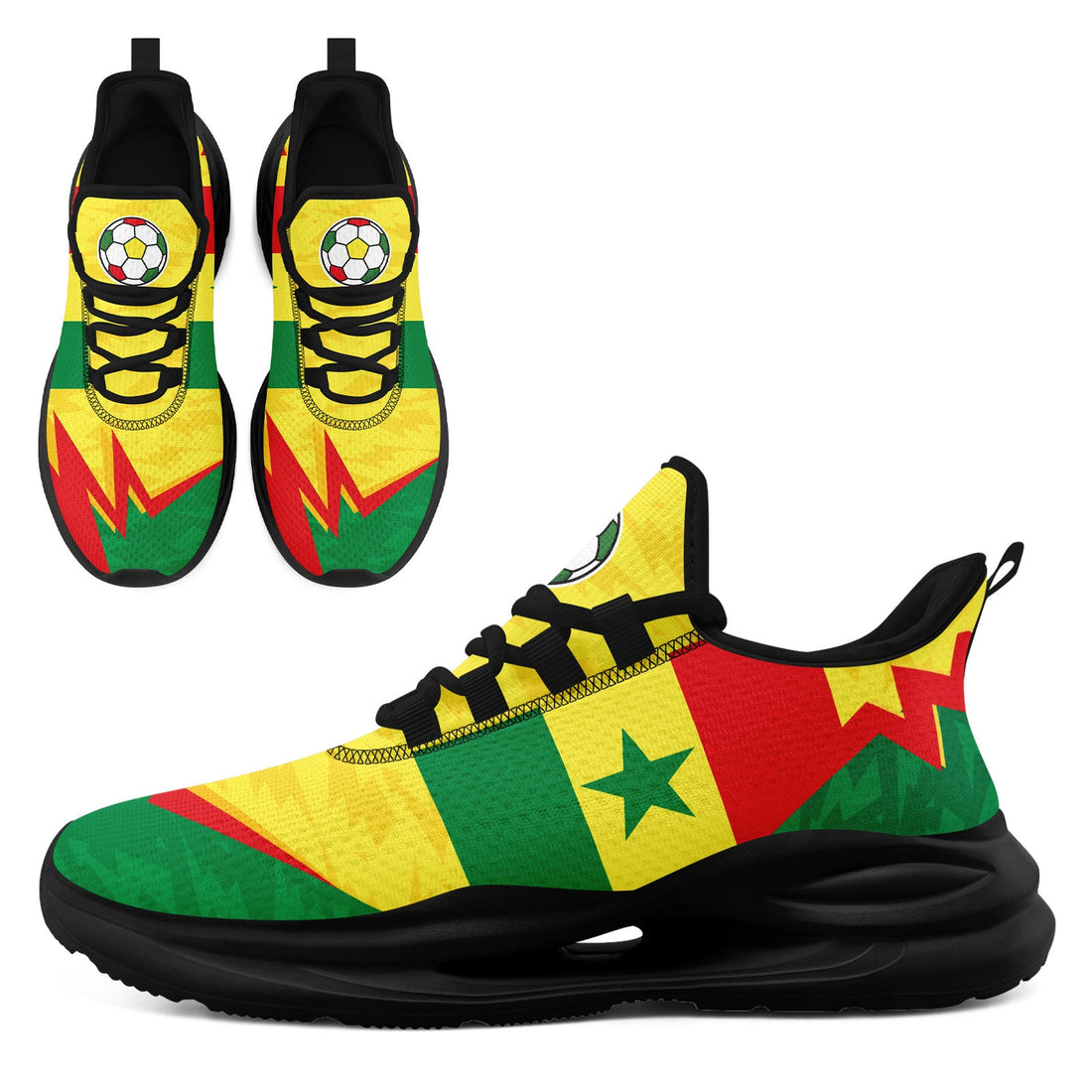 Custom Senegal 2026 World Cup Sneakers DIY Country Flag Running Shoes Lightweight Sport Shoes Gift for Football Fans Personalized Team Name and Logo FN079-F009079-4