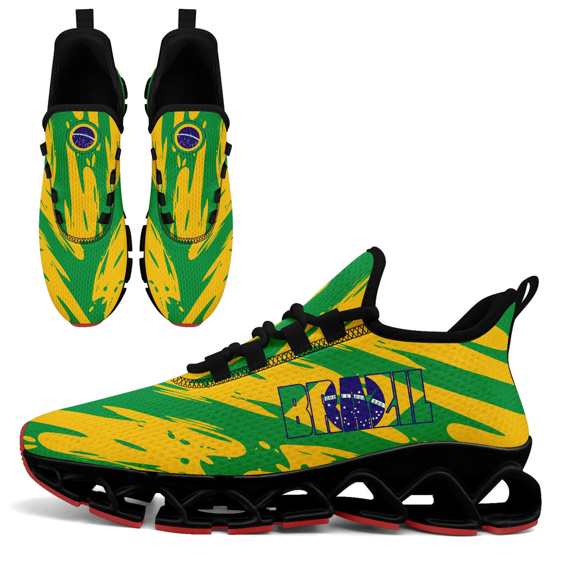 Custom 2026 World Cup Brazil Sneakers DIY Country Flag Running Shoes Lightweight Sport Shoes Gift for Football Fans Personalized Team Name and Logo FN003XD-F027047-5