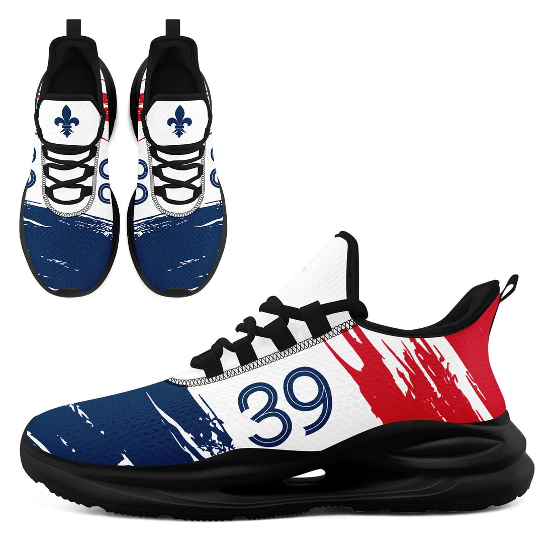 Custom France 2026 World Cup Sneakers DIY Country Flag Running Shoes Lightweight Sport Shoes Gift for Football Fans Personalized Team Name and Logo FN079-F020045-5