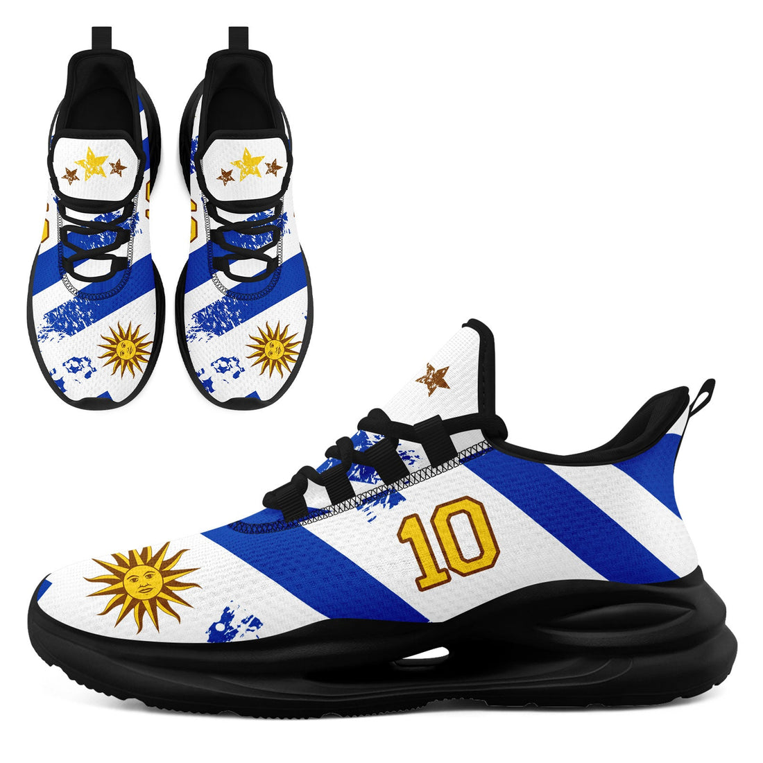 Custom Uruguay 2026 World Cup Sneakers DIY Country Flag Running Shoes Lightweight Sport Shoes Gift for Football Fans Personalized Team Name and Logo FN079-F009123-8