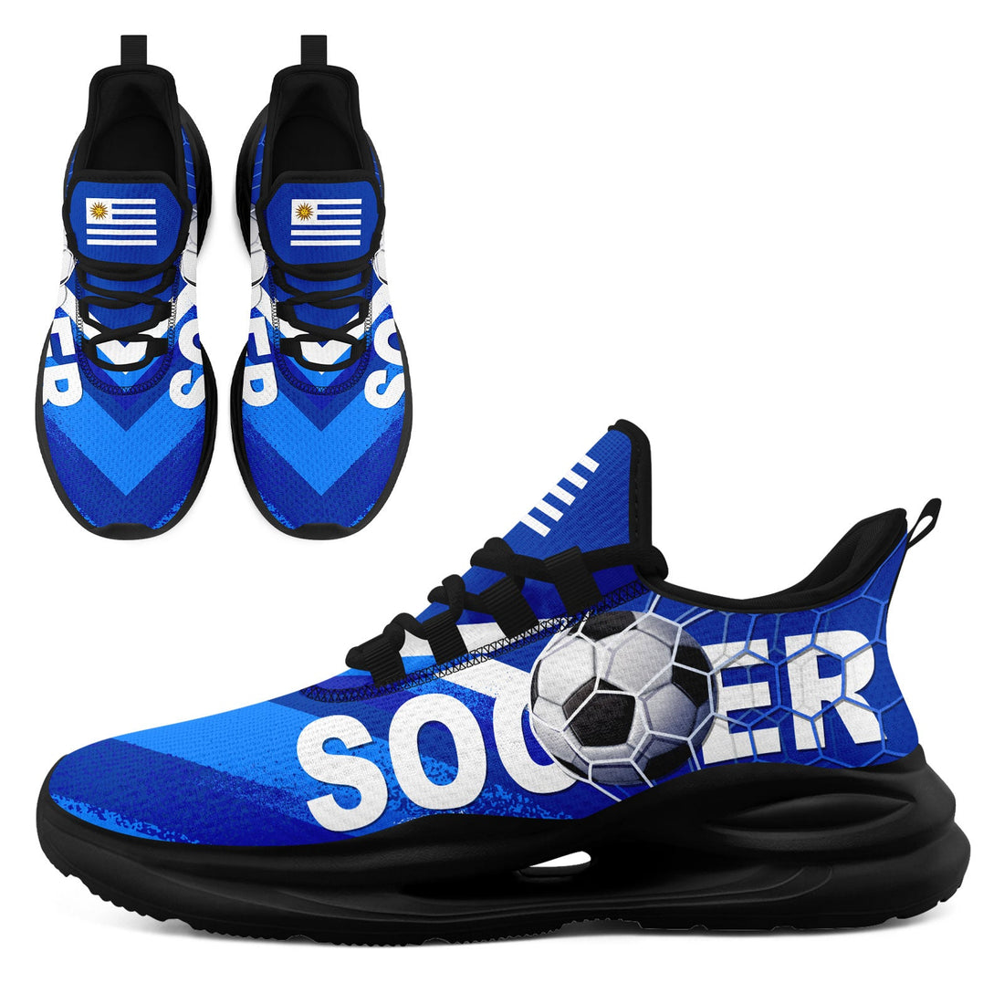 Custom Uruguay 2026 World Cup Sneakers DIY Country Flag Running Shoes Lightweight Sport Shoes Gift for Football Fans Personalized Team Name and Logo FN079-F009082-5