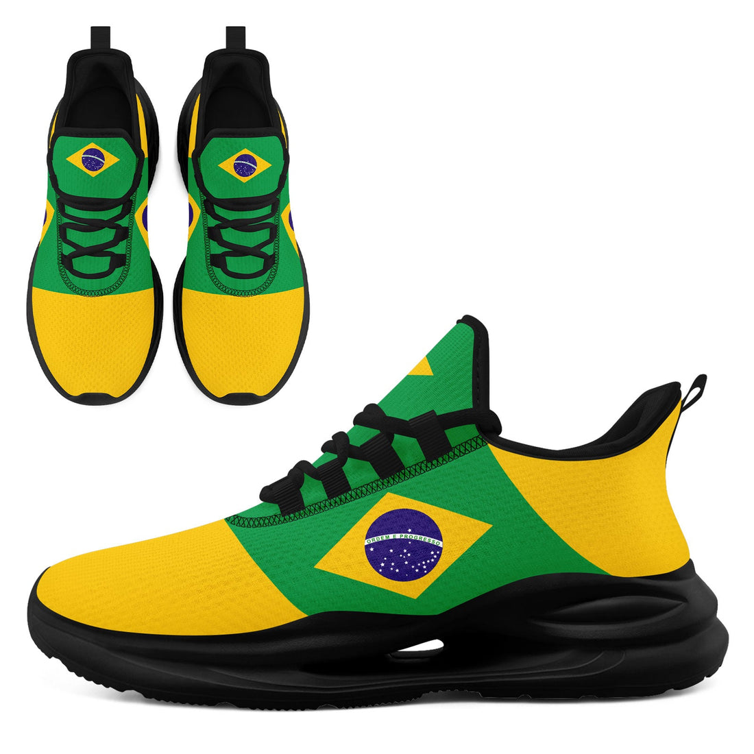 Custom 2026 World Cup Brazil Sneakers DIY Country Flag Running Shoes Lightweight Sport Shoes Gift for Football Fans Personalized Team Name and Logo FN079-F027049-2