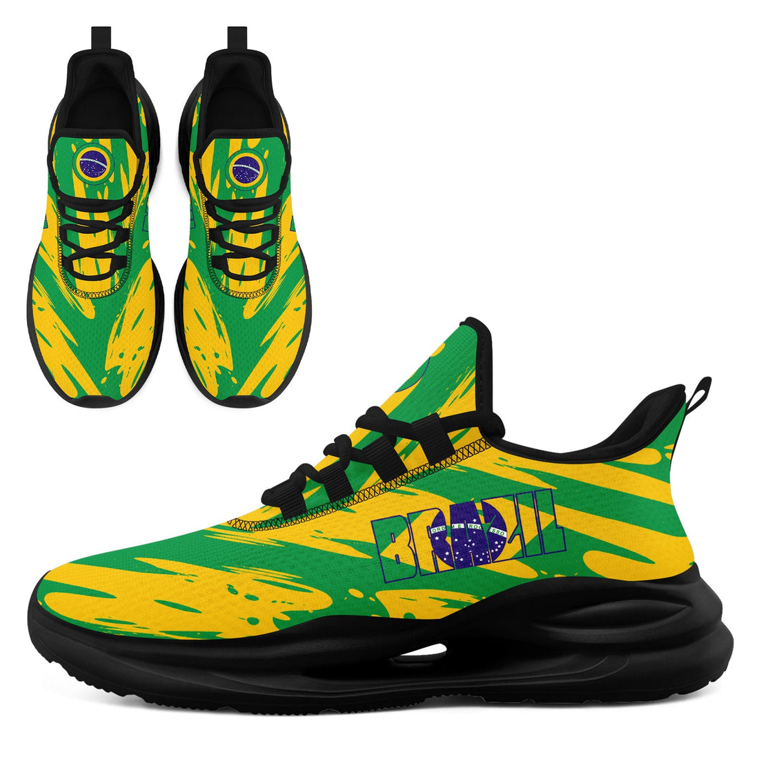 Custom 2026 World Cup Brazil Sneakers DIY Country Flag Running Shoes Lightweight Sport Shoes Gift for Football Fans Personalized Team Name and Logo FN079-F027049-5
