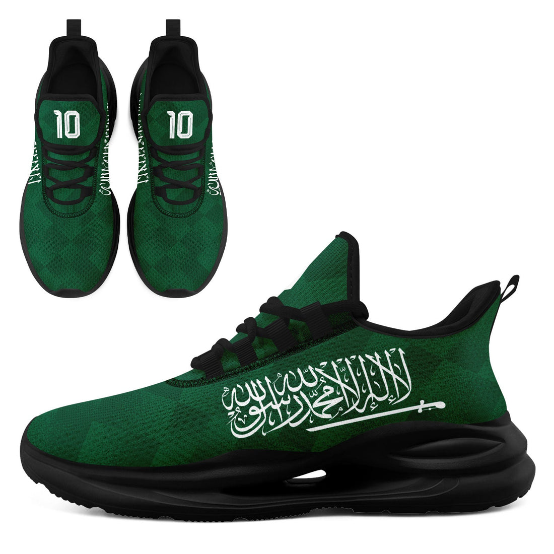 Custom Saudi Arabia 2026 World Cup Sneakers DIY Country Flag Running Shoes Lightweight Sport Shoes Gift for Football Fans Personalized Team Name and Logo FN079-F009093-1
