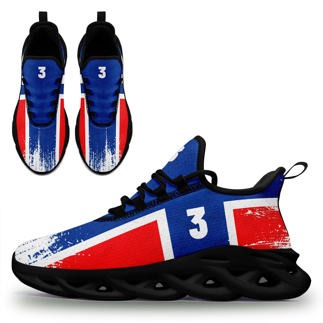 Custom 2026 World Cup Norway Sneakers DIY Country Flag Running Shoes Lightweight Sport Shoes Gift for Football Fans Personalized Team Name and Logo FN003-F027078-2