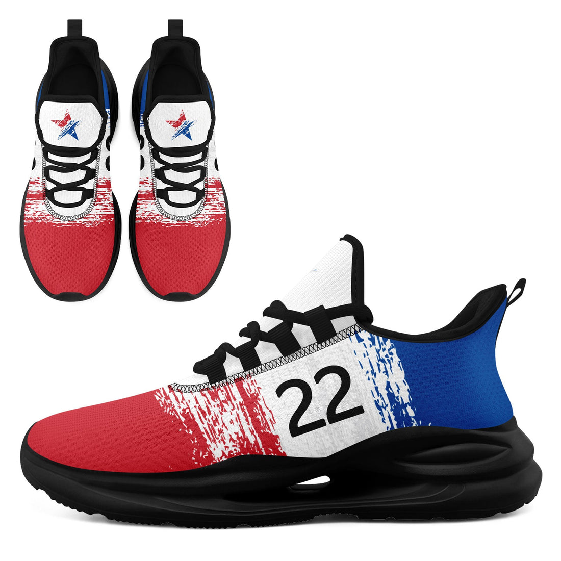 Custom South Korea 2026 World Cup Sneakers DIY Country Flag Running Shoes Lightweight Sport Shoes Gift for Football Fans Personalized Team Name and Logo FN079-F009118-1