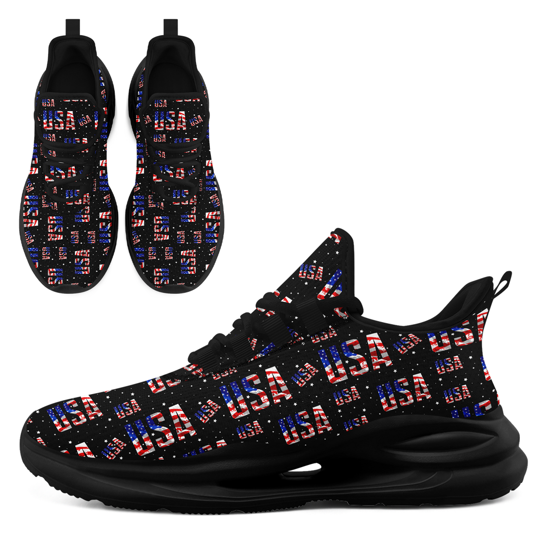 Custom United States 2026 World Cup Sneakers DIY Country Flag Running Shoes Lightweight Sport Shoes Gift for Football Fans Personalized Team Name and Logo FN079-F018033-5