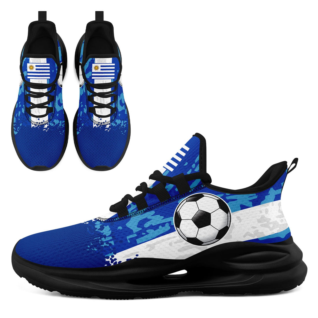 Custom Uruguay 2026 World Cup Sneakers DIY Country Flag Running Shoes Lightweight Sport Shoes Gift for Football Fans Personalized Team Name and Logo FN079-F009082-2