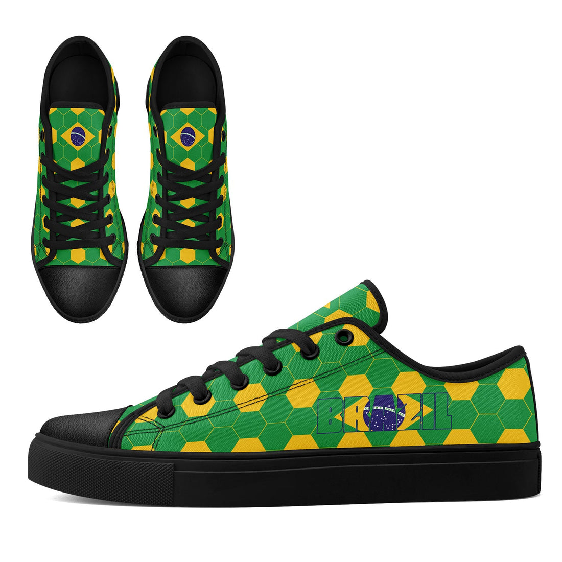 Custom 2026 World Cup Brazil Sneakers DIY Country Flag Running Shoes Lightweight Sport Shoes Gift for Football Fans Personalized Team Name and Logo FN027-F027054-5