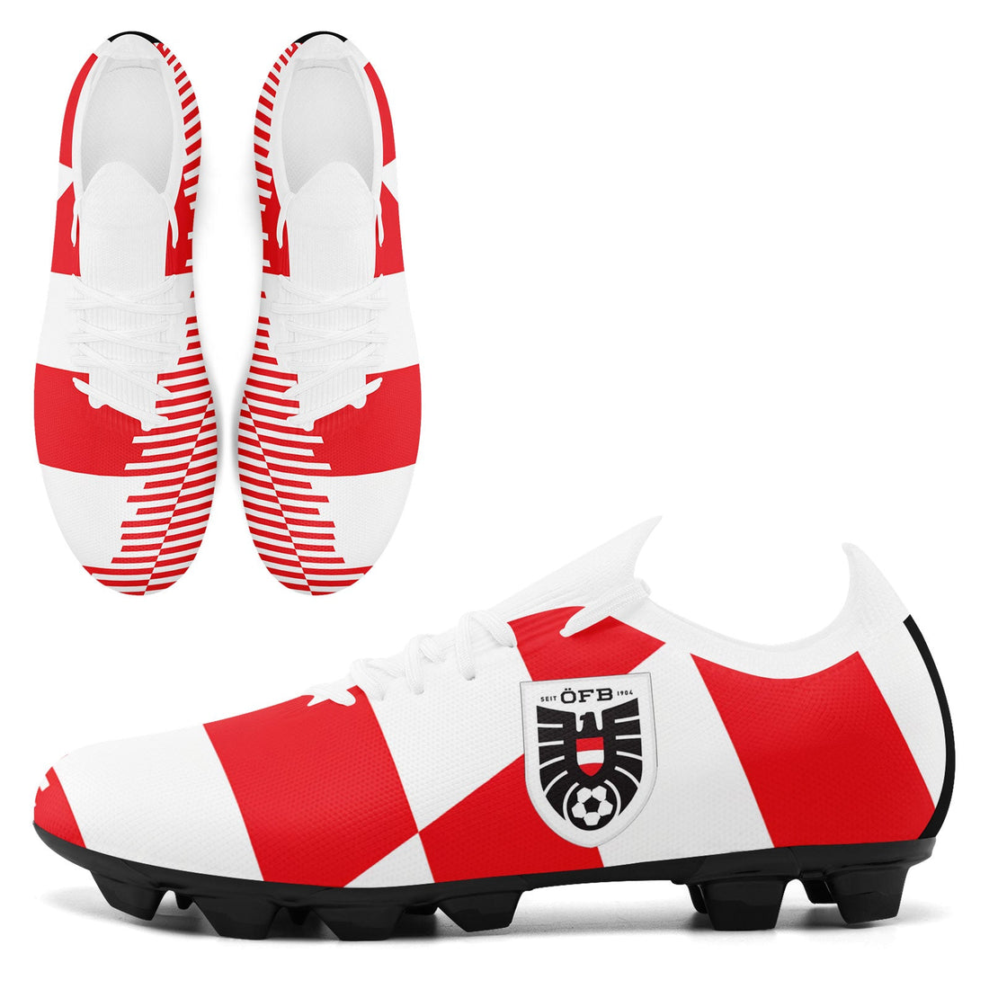 Custom Austria 2026 World Cup Sneakers DIY Country Flag Running Shoes Lightweight Sport Shoes Gift for Football Fans Personalized Team Name and Logo SC02-F020029-3