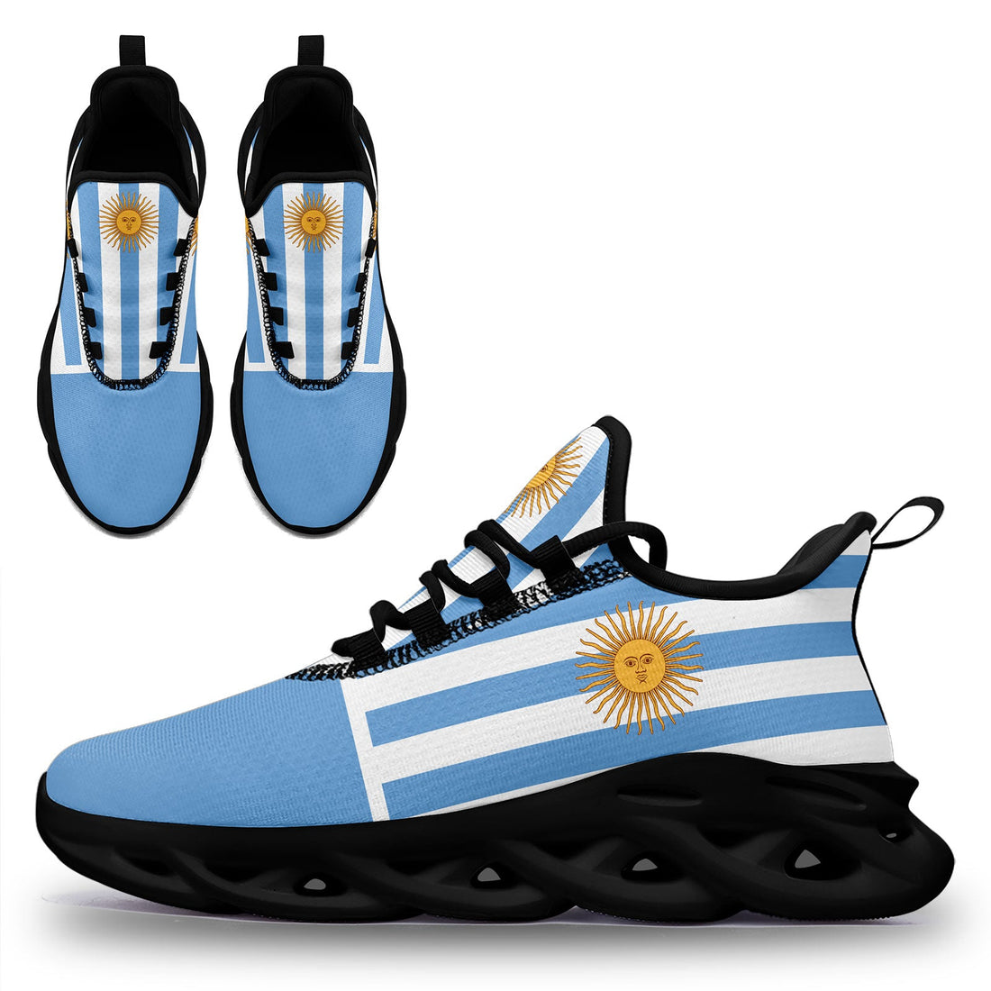 Custom 2026 World Cup Argentina Sneakers DIY Country Flag Running Shoes Lightweight Sport Shoes Gift for Football Fans Personalized Team Name and Logo FN027-F027044-2