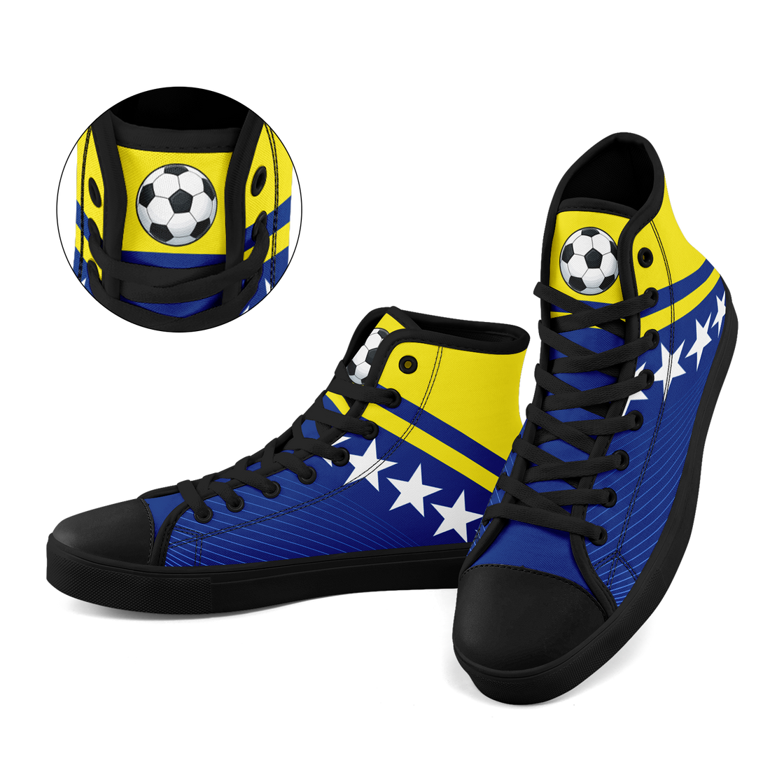 Custom Curaçao 2026 World Cup Sneakers DIY Country Flag Running Shoes Lightweight Sport Shoes Gift for Football Fans Personalized Team Name and Logo FN024-F009098-5