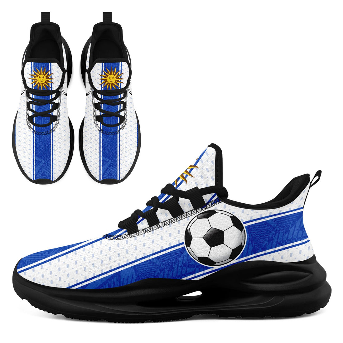 Custom Uruguay 2026 World Cup Sneakers DIY Country Flag Running Shoes Lightweight Sport Shoes Gift for Football Fans Personalized Team Name and Logo FN079-F009082-3