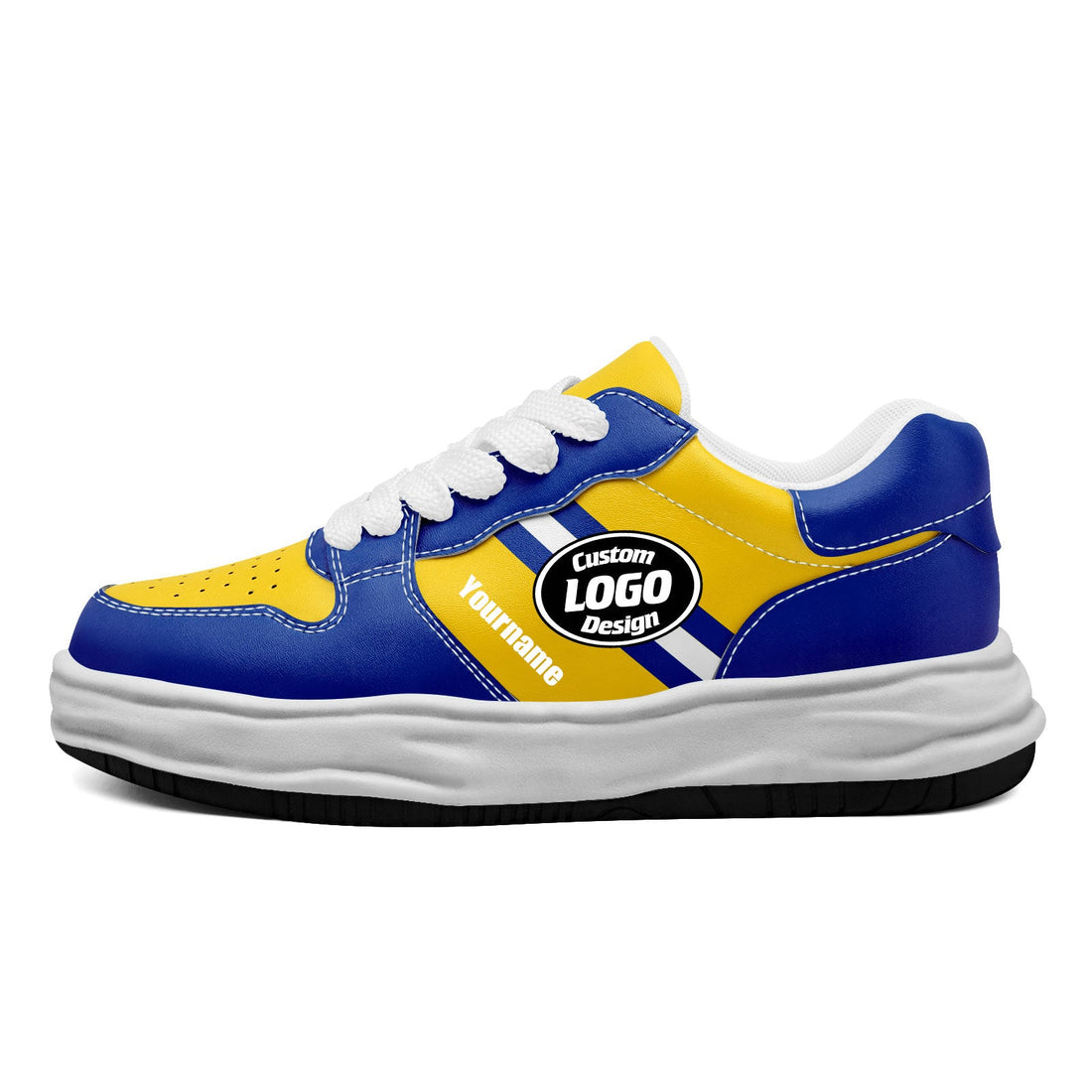 Corporate Gifts,Custom Blue Yellow Los Angeles Shoes Personalized Sneaker FN032-D020389-15