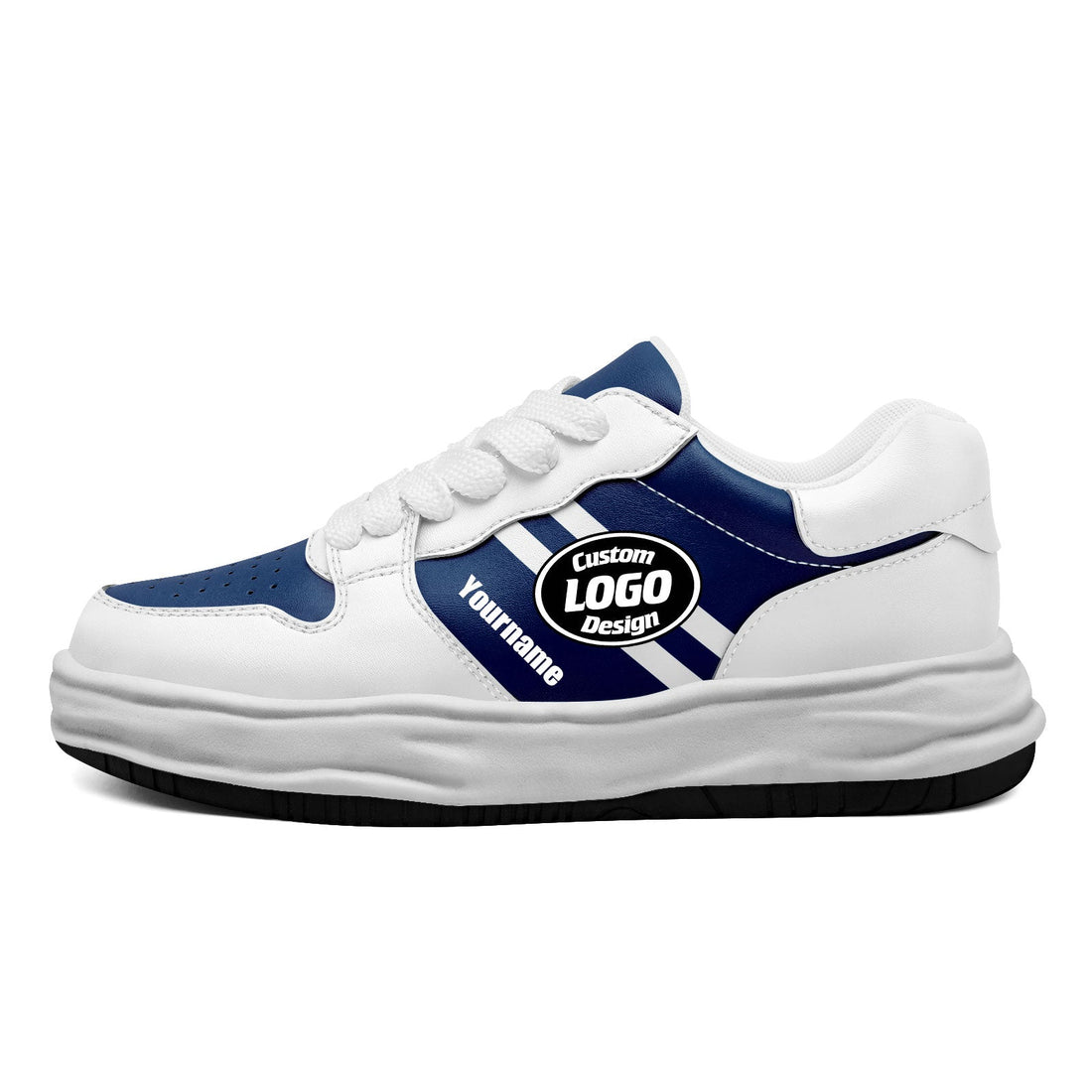 Corporate Gifts,Custom White Blue Indianapolis Shoes Personalized Sneaker FN032-D020389-14