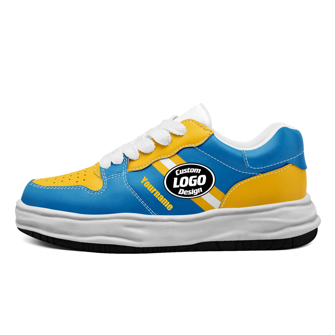 Corporate Gifts,Custom Blue Yellow Los Angeles Shoes Personalized Sneaker FN032-D020389-22