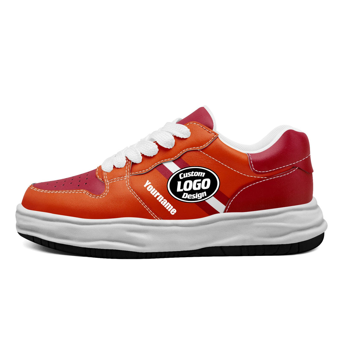 Corporate Gifts,Custom Red Orange Tampa Bay Shoes Personalized Sneaker FN032-D020389-29