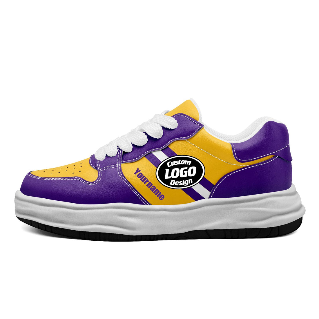 Corporate Gifts,Custom Purple Yellow Minnesota Shoes Personalized Sneaker FN032-D020389-17