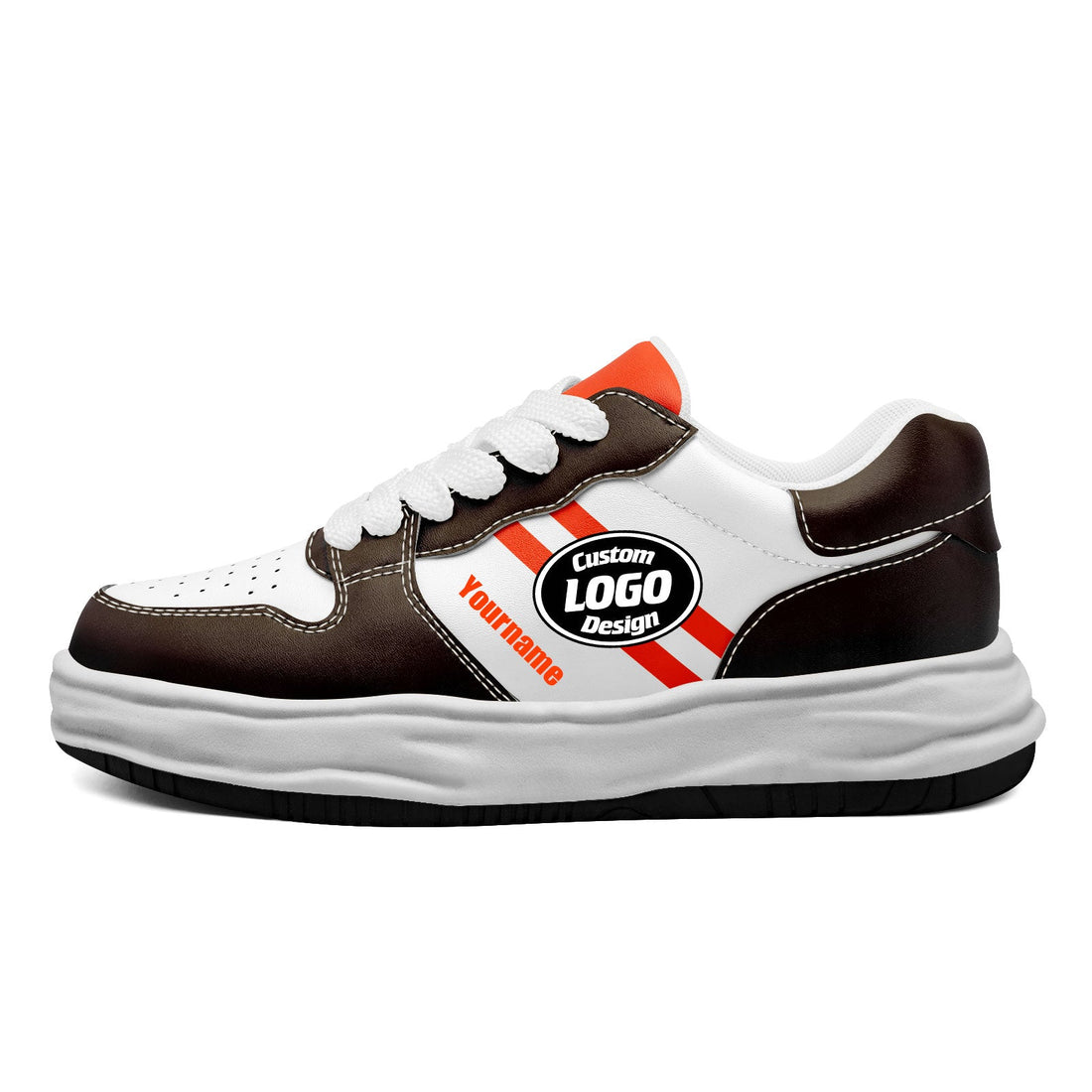 Corporate Gifts,Custom Brown Orange Cleveland Shoes Personalized Sneaker FN032-D020389-8