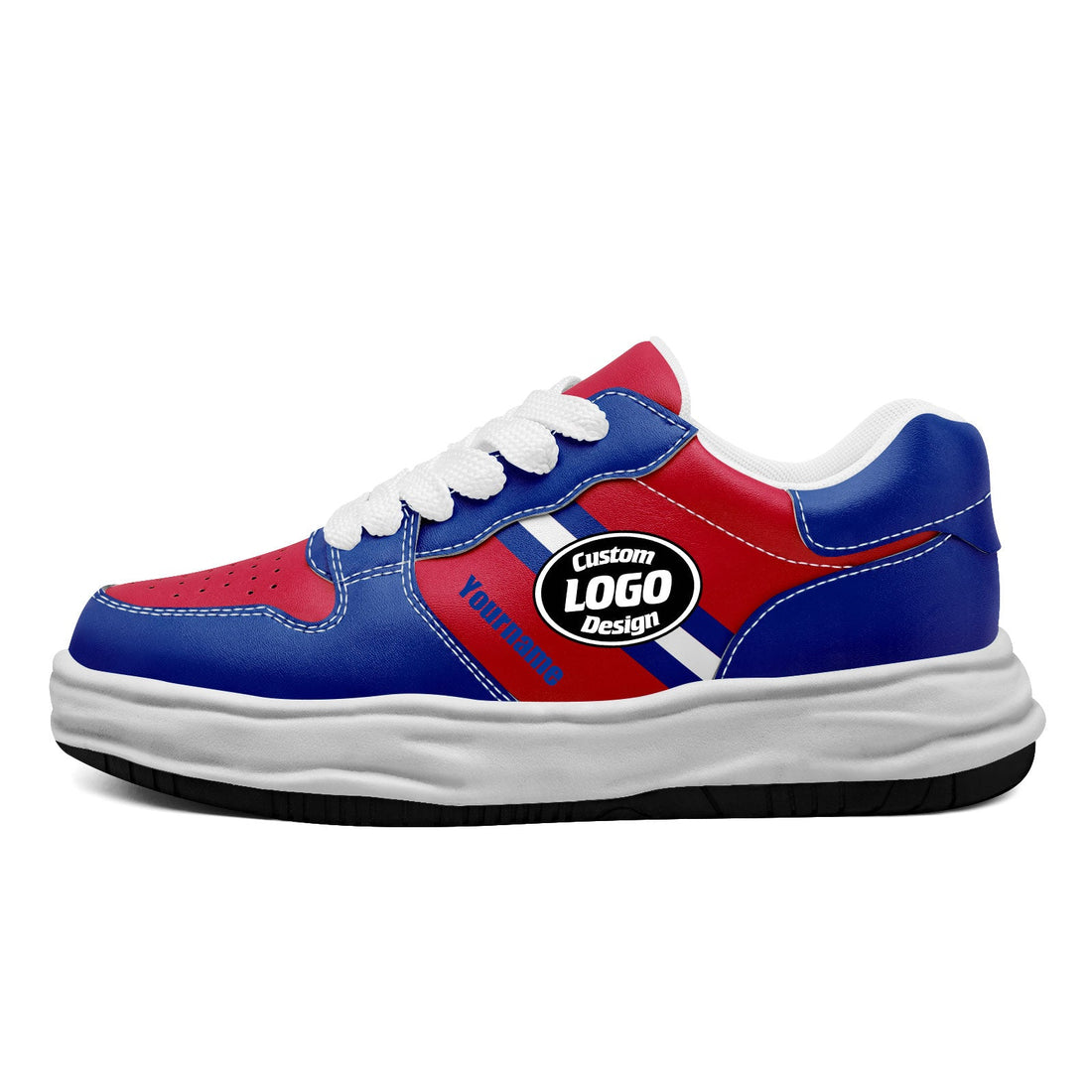 Corporate Gifts,Custom Red Blue Buffalo Shoes Personalized Sneaker FN032-D020389-4