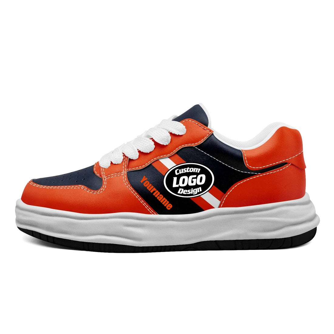 Corporate Gifts,Custom Blue Orange Chicago Shoes Personalized Sneaker FN032-D020389-7