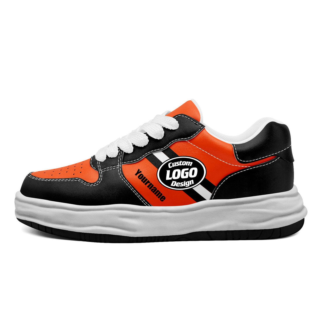 Corporate Gifts,Custom Black Orange Cincinnati Shoes Personalized Sneaker FN032-D020389-6