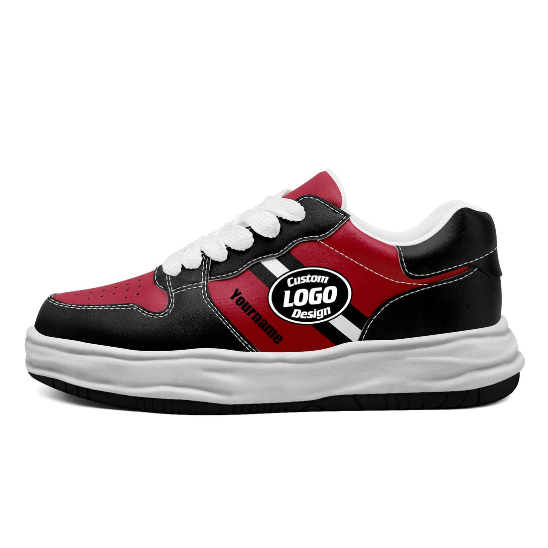 Corporate Gifts,Custom Red Black Atlanta Shoes Personalized Sneaker FN032-D020389-3