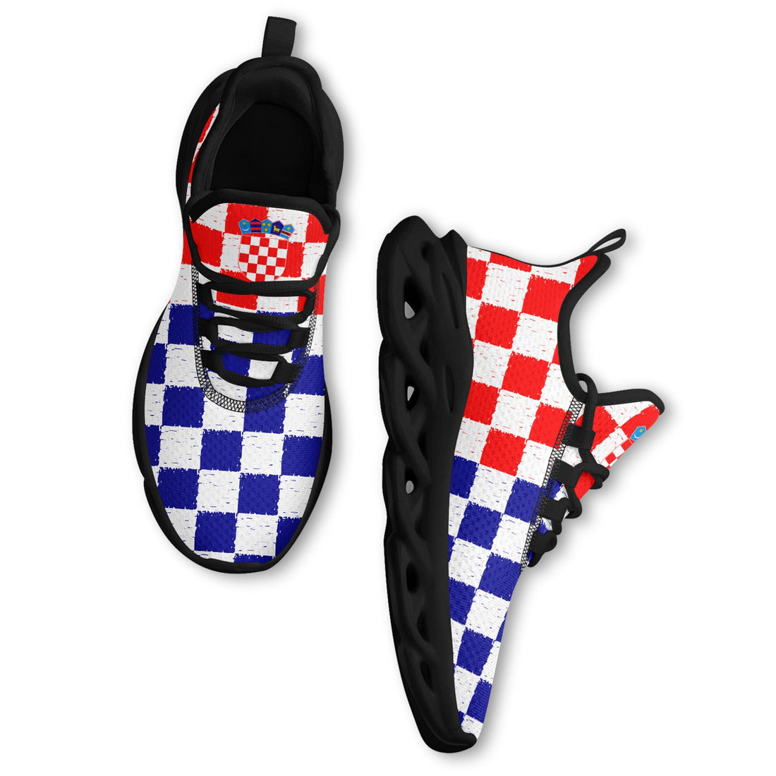 Custom Croatia 2026 World Cup Sneakers DIY Country Flag Running Shoes Lightweight Sport Shoes Gift for Football Fans Personalized Team Name and Logo FN003-F009104-1