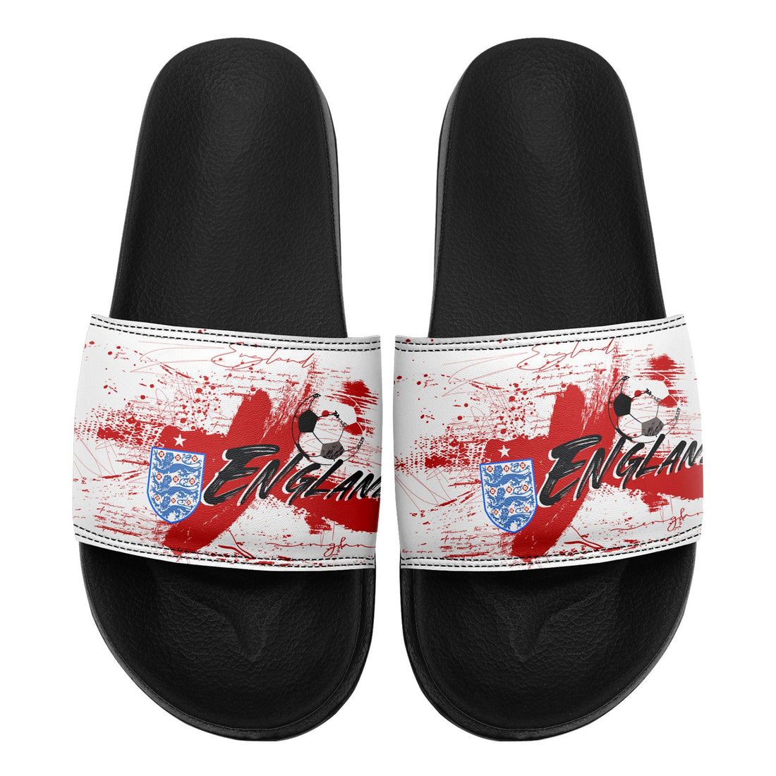 Custom England 2026 World Cup Sneakers DIY Country Flag Running Shoes Lightweight Sport Shoes Gift for Football Fans Personalized Team Name and Logo FN056-F020033-3