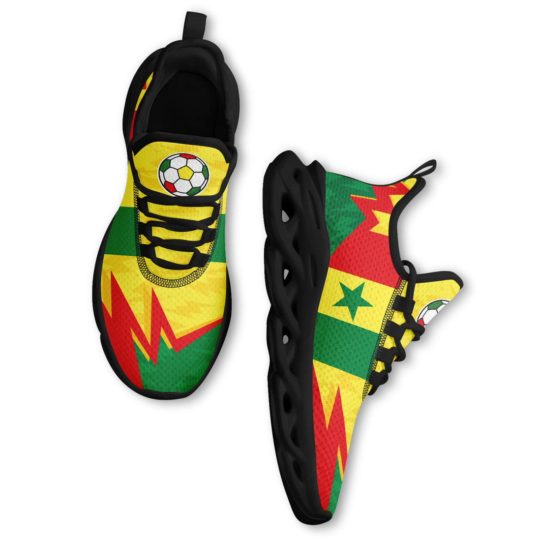 Custom Senegal 2026 World Cup Sneakers DIY Country Flag Running Shoes Lightweight Sport Shoes Gift for Football Fans Personalized Team Name and Logo FN003-F009094-4