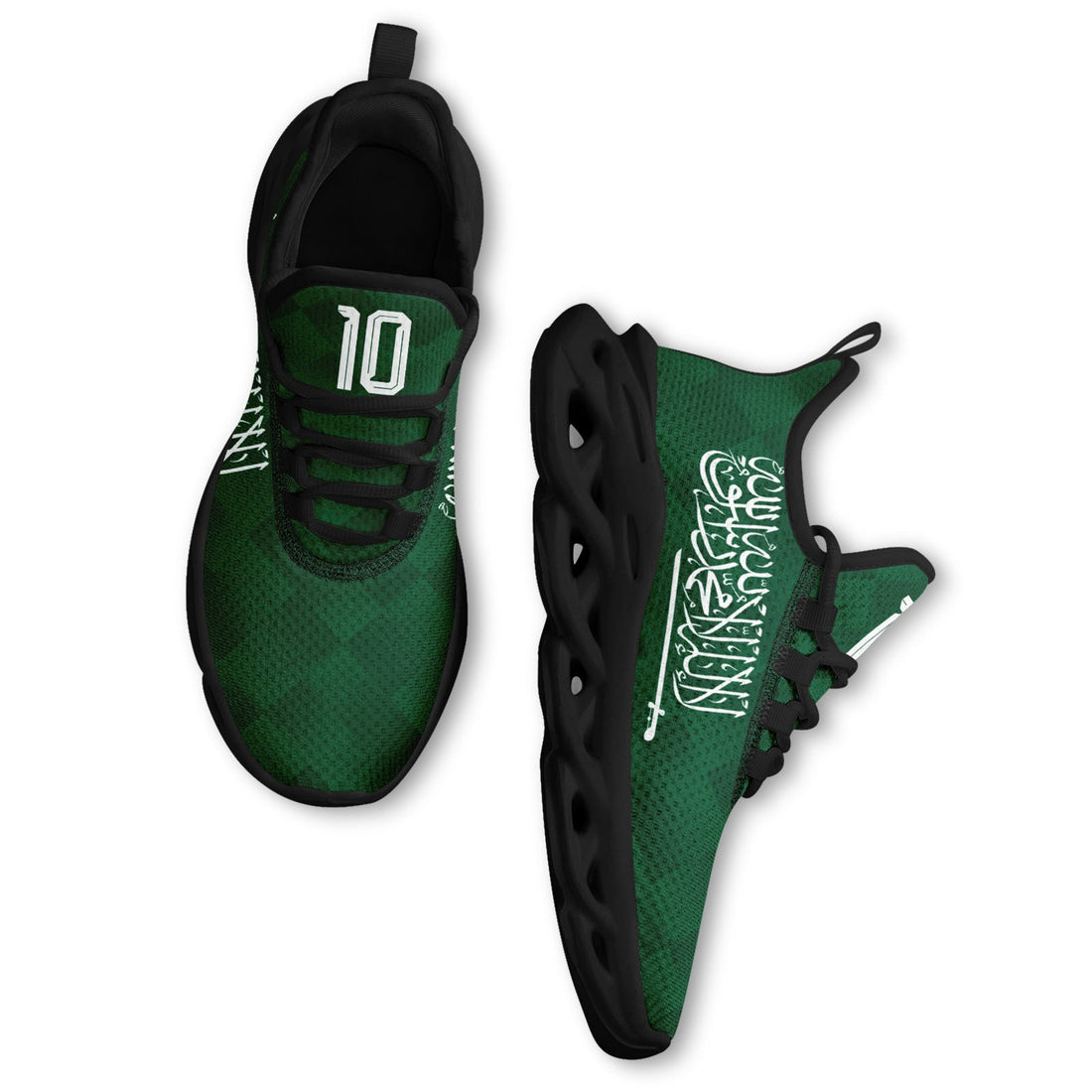 Custom Saudi Arabia 2026 World Cup Sneakers DIY Country Flag Running Shoes Lightweight Sport Shoes Gift for Football Fans Personalized Team Name and Logo FN003-F009078-1