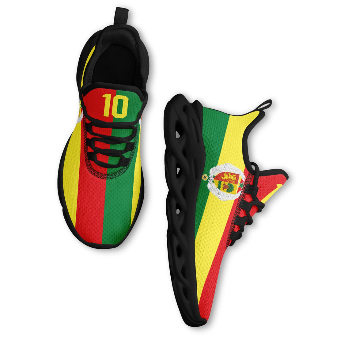 Custom Senegal 2026 World Cup Sneakers DIY Country Flag Running Shoes Lightweight Sport Shoes Gift for Football Fans Personalized Team Name and Logo FN003-F009094-1