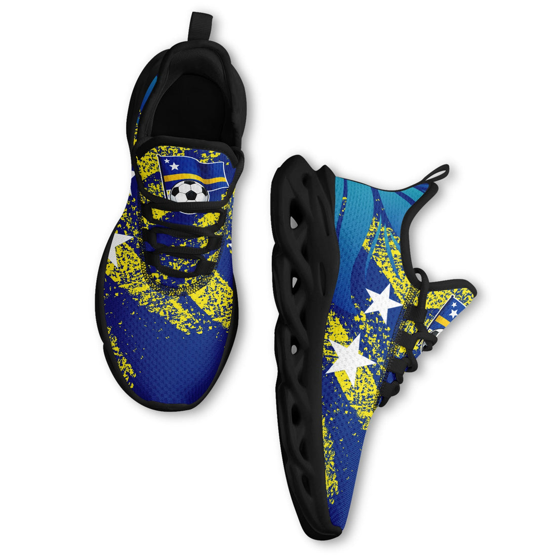 Custom Curaçao 2026 World Cup Sneakers DIY Country Flag Running Shoes Lightweight Sport Shoes Gift for Football Fans Personalized Team Name and Logo FN003-F009074-4
