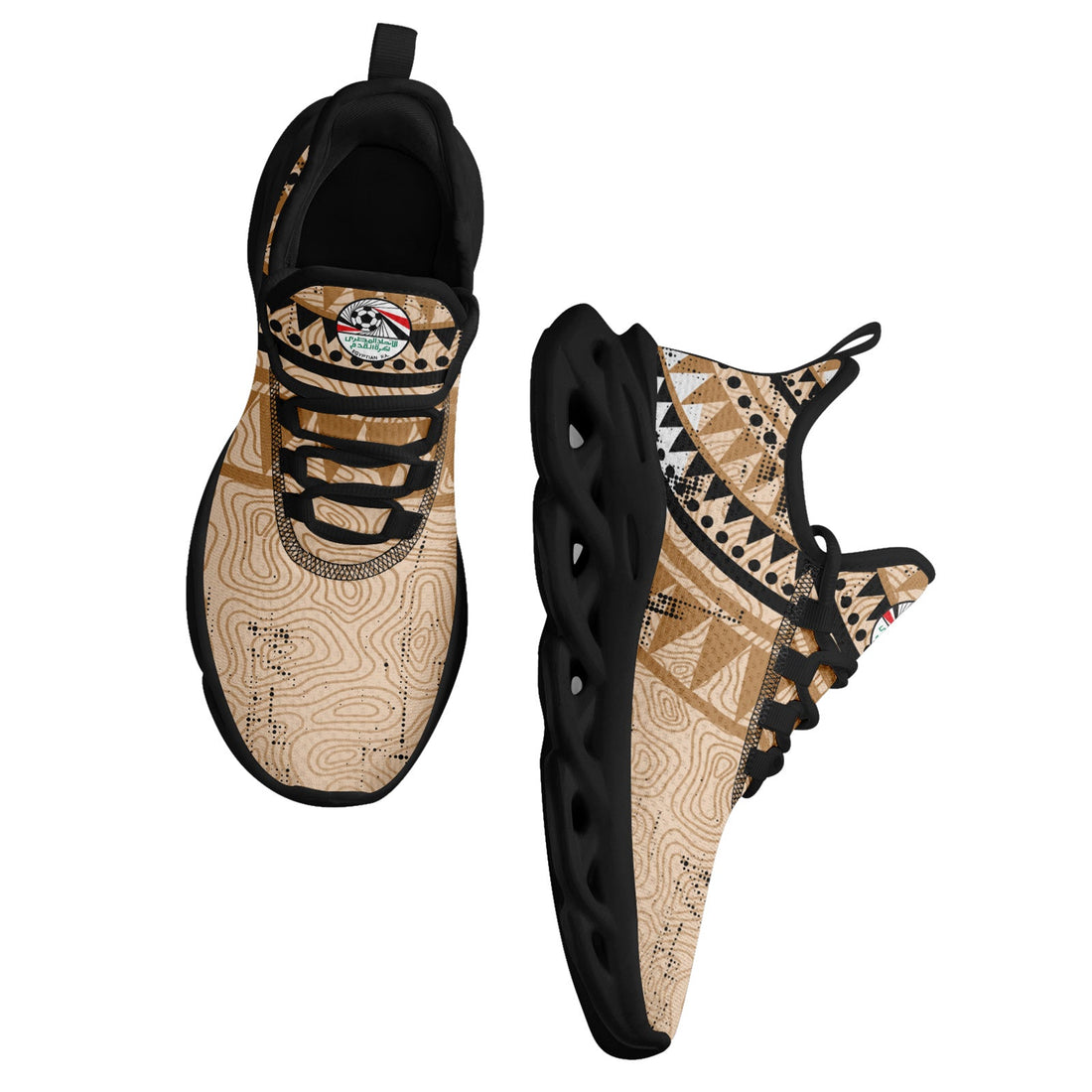 Custom Egypt 2026 World Cup Sneakers DIY Country Flag Running Shoes Lightweight Sport Shoes Gift for Football Fans Personalized Team Name and Logo FN003-F020041-5