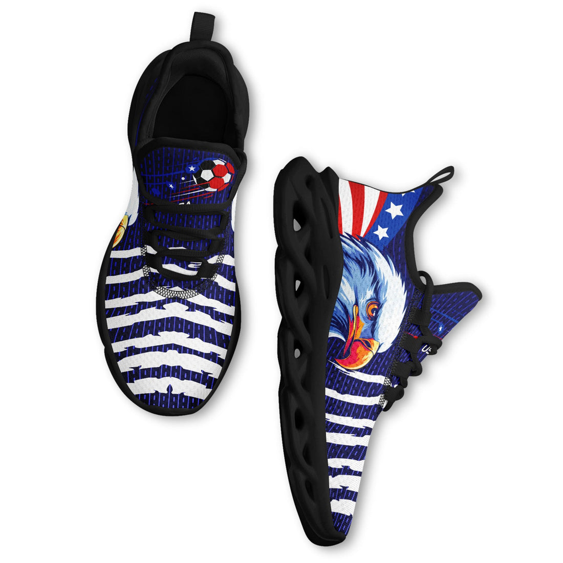 Custom United States 2026 World Cup Sneakers DIY Country Flag Running Shoes Lightweight Sport Shoes Gift for Football Fans Personalized Team Name and Logo FN003-F018032-1