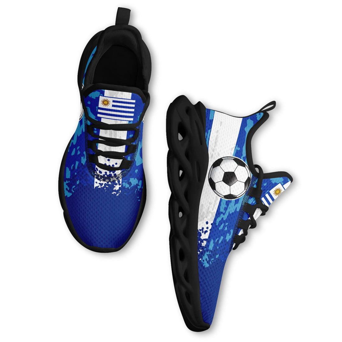 Custom Uruguay 2026 World Cup Sneakers DIY Country Flag Running Shoes Lightweight Sport Shoes Gift for Football Fans Personalized Team Name and Logo FN003-F009072-2