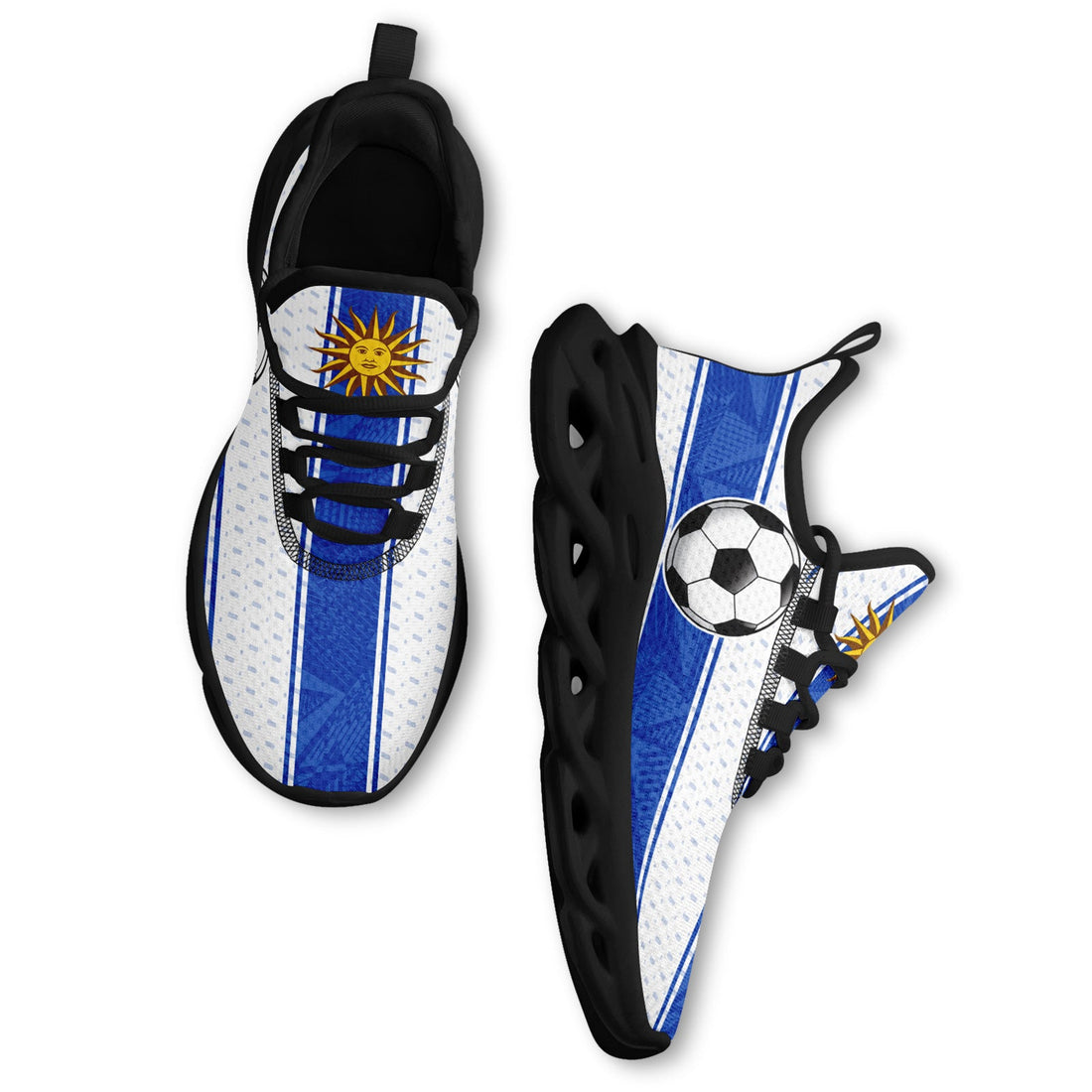 Custom Uruguay 2026 World Cup Sneakers DIY Country Flag Running Shoes Lightweight Sport Shoes Gift for Football Fans Personalized Team Name and Logo FN003-F009072-3