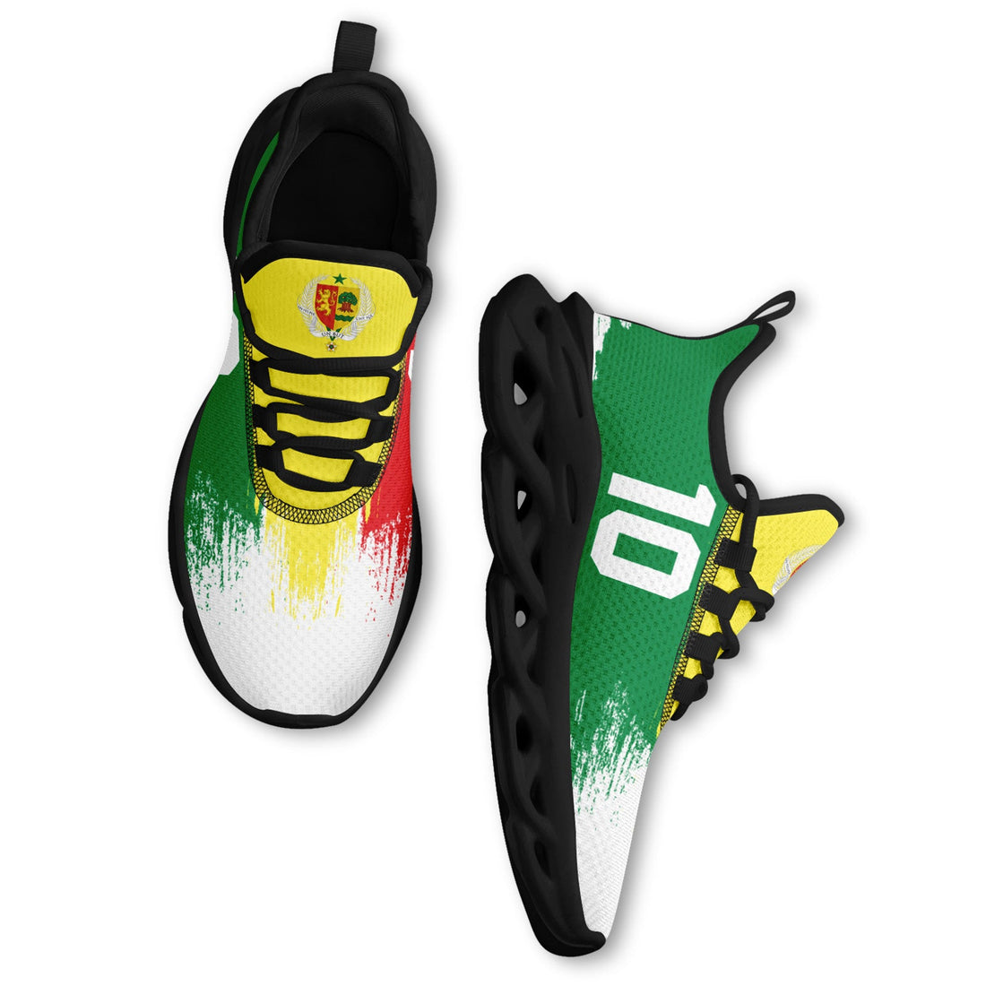Custom Senegal 2026 World Cup Sneakers DIY Country Flag Running Shoes Lightweight Sport Shoes Gift for Football Fans Personalized Team Name and Logo FN003-F009094-2