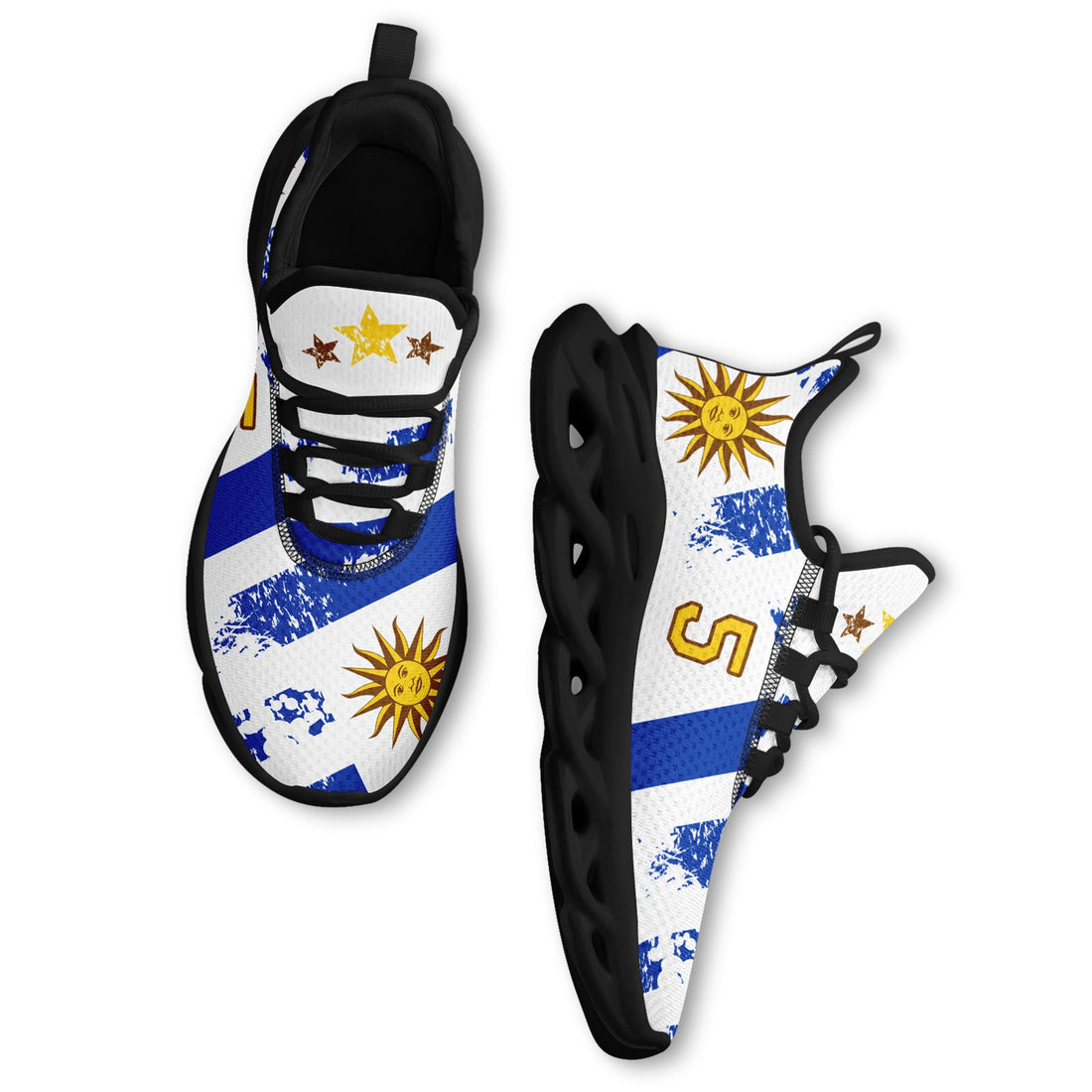 Custom Uruguay 2026 World Cup Sneakers DIY Country Flag Running Shoes Lightweight Sport Shoes Gift for Football Fans Personalized Team Name and Logo FN003-F009122-4
