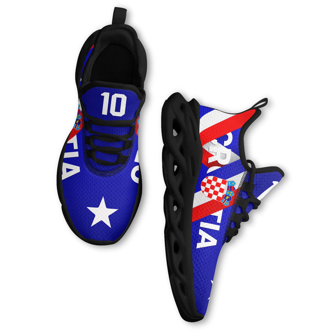 Custom Croatia 2026 World Cup Sneakers DIY Country Flag Running Shoes Lightweight Sport Shoes Gift for Football Fans Personalized Team Name and Logo FN003-F009104-3