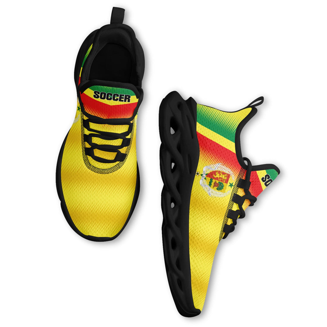 Custom Senegal 2026 World Cup Sneakers DIY Country Flag Running Shoes Lightweight Sport Shoes Gift for Football Fans Personalized Team Name and Logo FN003-F009094-5